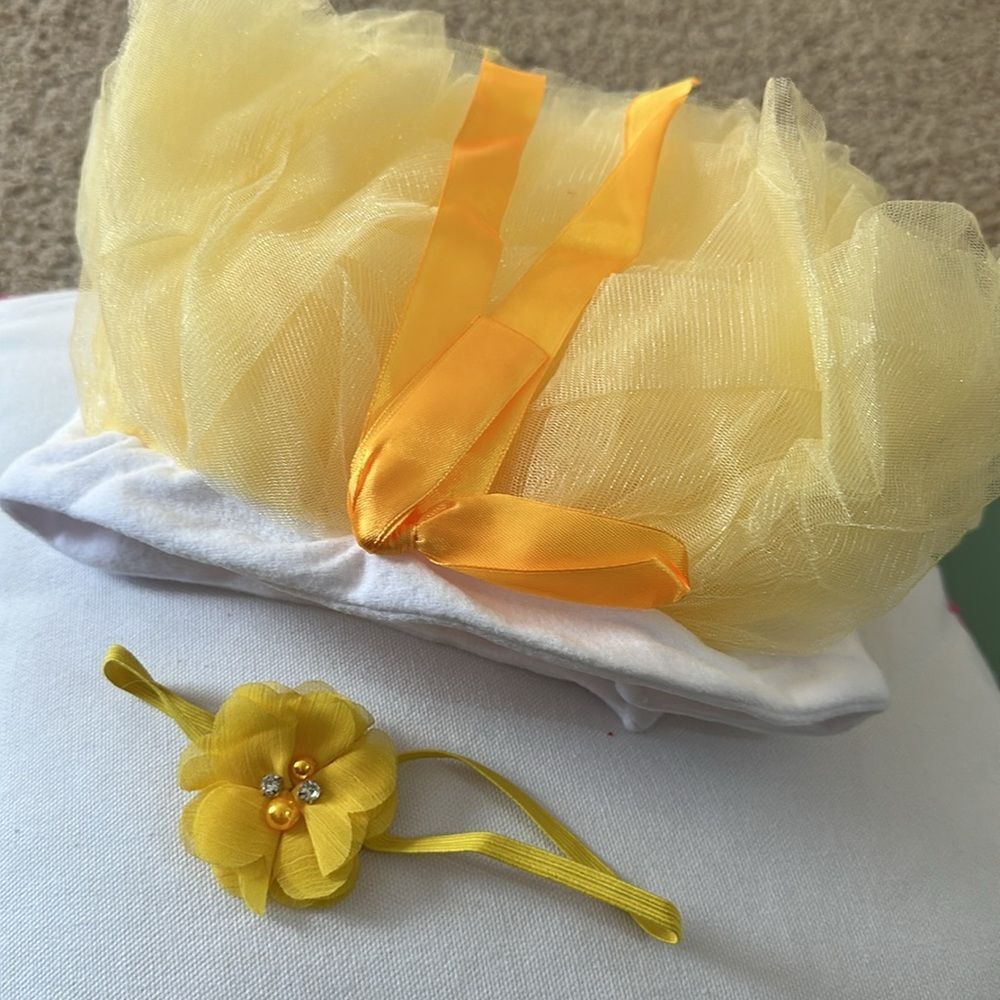 NEW Newborn tutu and Detailed headband set for newborn Photography